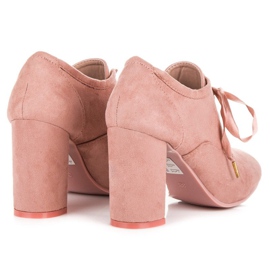 Seastar Pantofi din piele intoarsa pe post roz 1