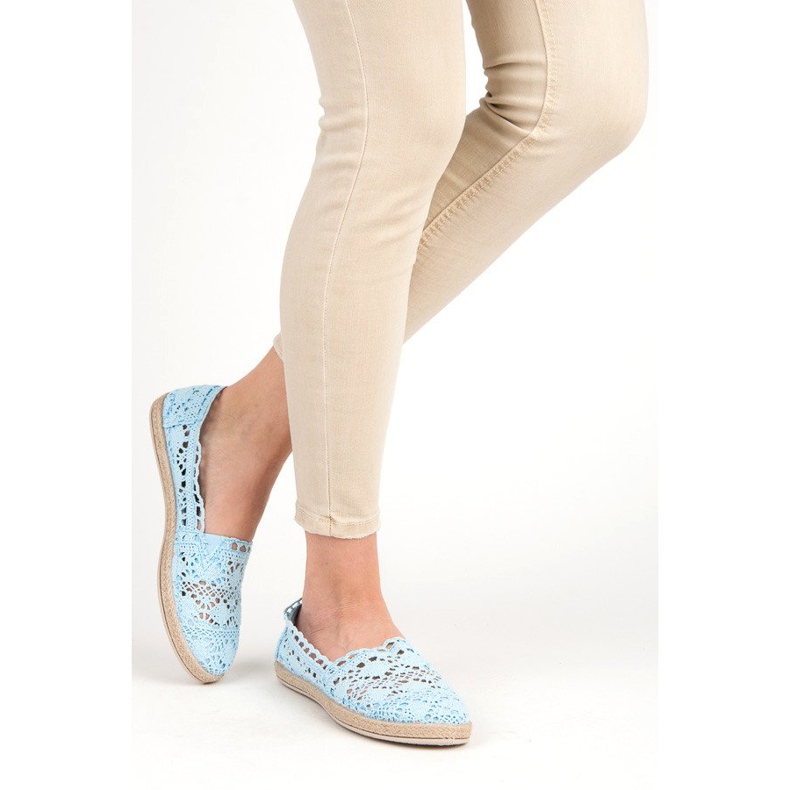 Seastar Espadrile din dantela albastra albastru 1