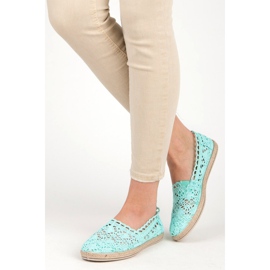 Seastar Espadrile din dantela menta verde 1