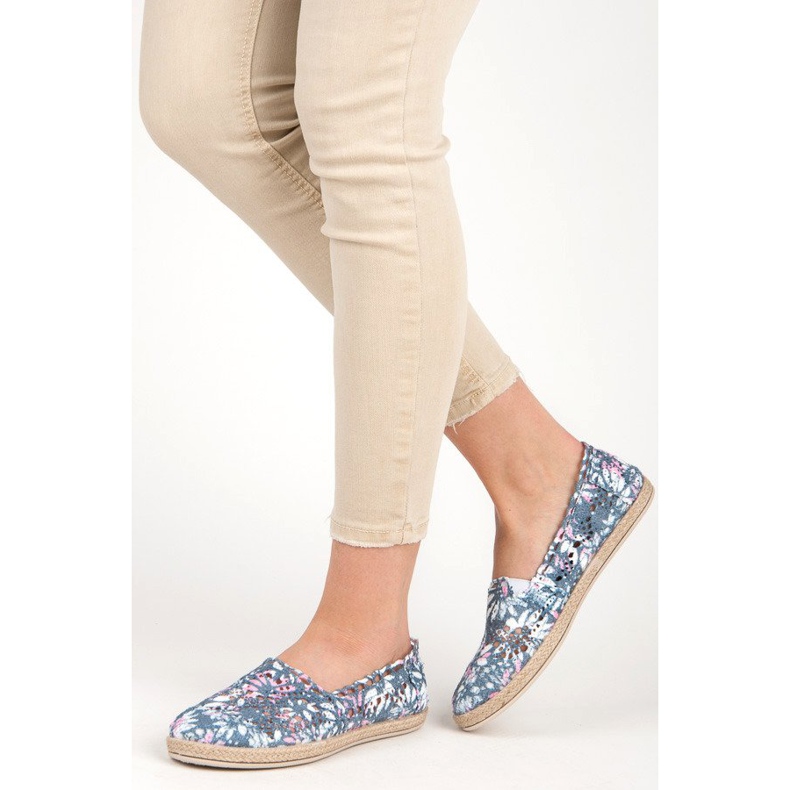 Seastar Espadrile in stil boho albastru roz 1