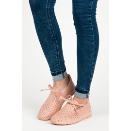 Kylie Pantofi ajurat din piele intoarsa roz 1 Kylie Pantofi ajurat din piele intoarsa roz 1