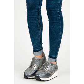 Kylie Încălțăminte sport cu sclipici gri 2 Kylie Încălțăminte sport cu sclipici gri 2