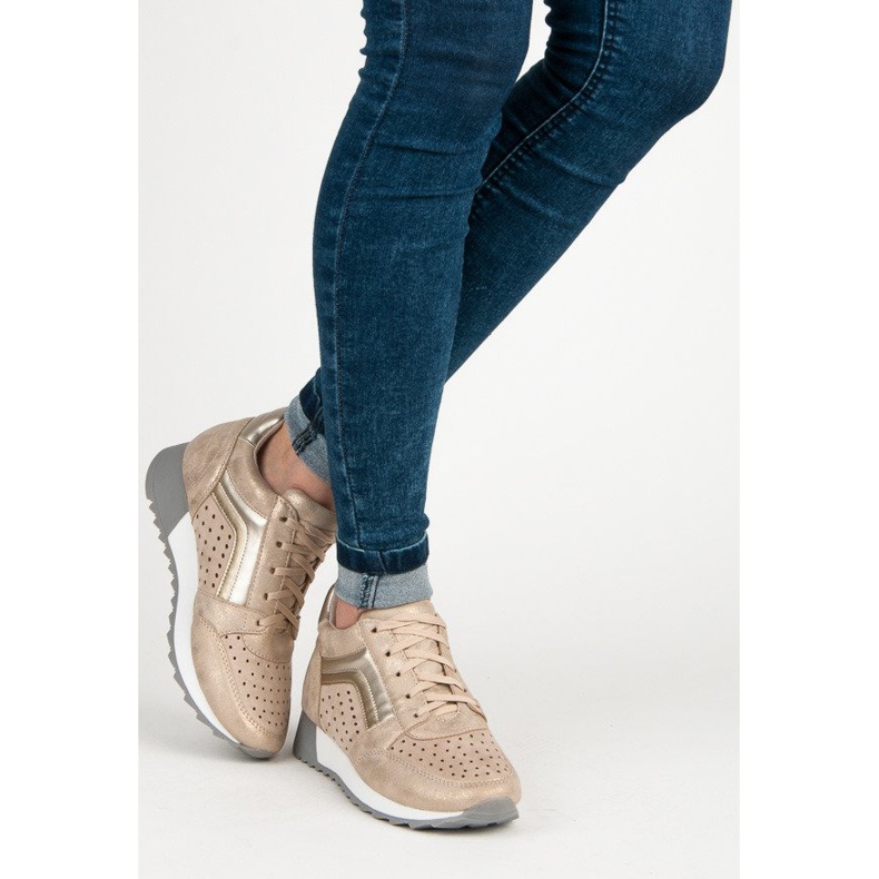 Kylie Adidași la modă pe platformă galben 2