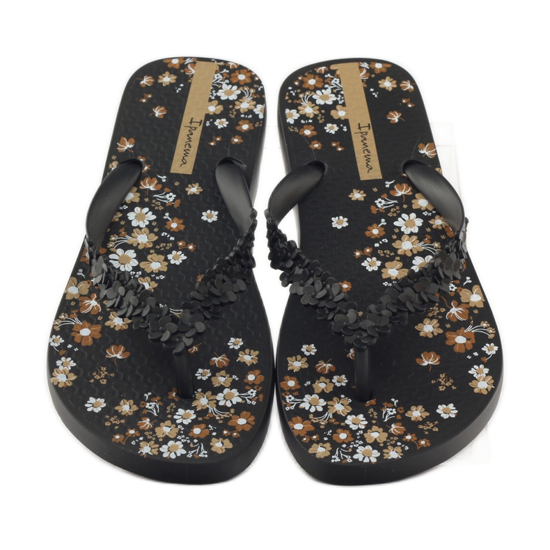Papuci de dama Ipanema 82397 floral negru maro 4