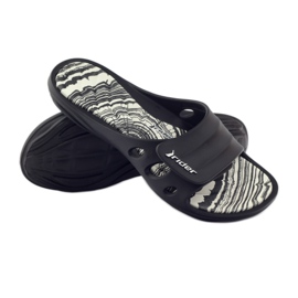 Papuci de piscina Rider 82213 velcro negri alb negru 3