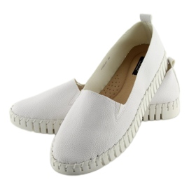 Alb 4163 Tenisi albi super comozi cu slip-on 2