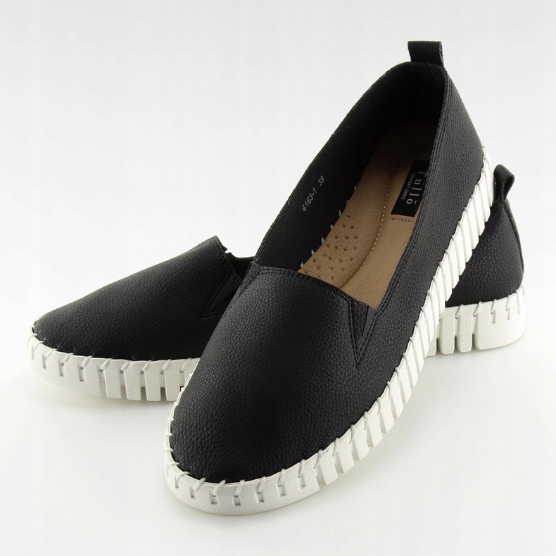 Pantofi negri cu slip-on super comozi 4163 Negru 2