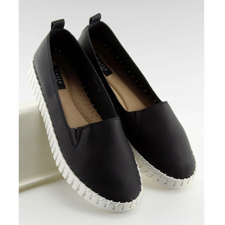 Pantofi negri cu slip-on super comozi 4163 Negru 1