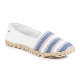 Vices Slip pe vicii espadrile alb 2