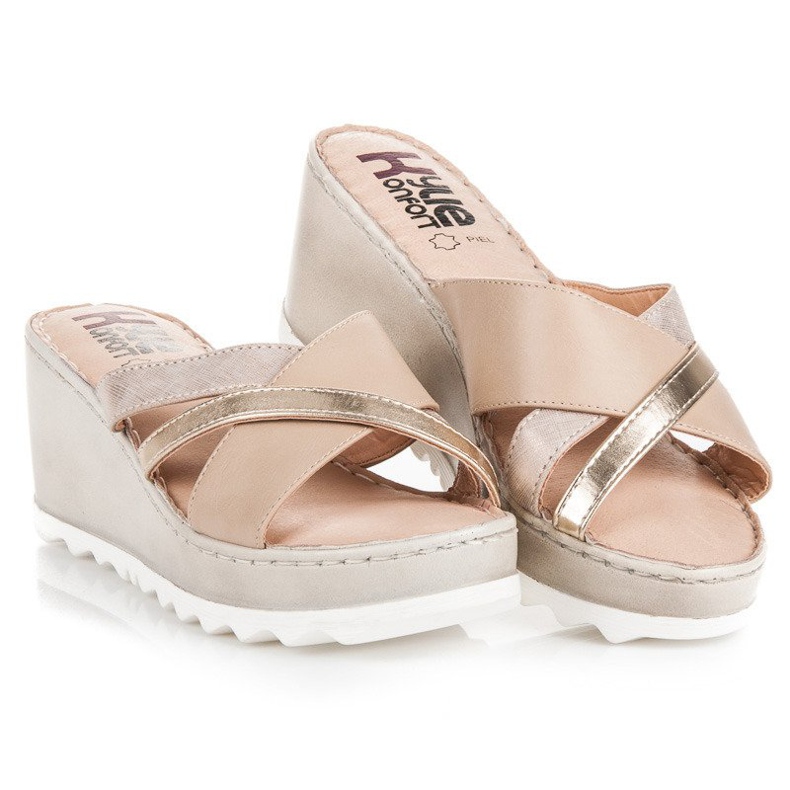 Kylie Papuci cu pană maro 1