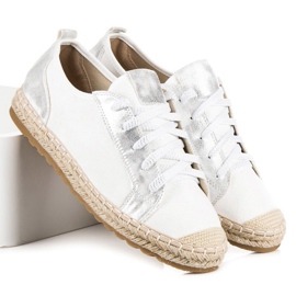 Seastar Espadrile din piele intoarsa cu siret alb 1