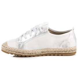 Seastar Espadrile din piele intoarsa cu siret alb 3