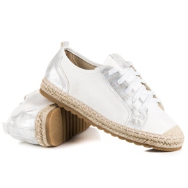 Seastar Espadrile din piele intoarsa cu siret alb 4