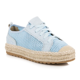 Seastar Espadrile ajurate pe legare albastru 2