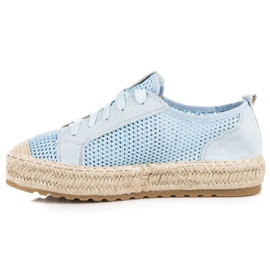 Seastar Espadrile ajurate pe legare albastru 3