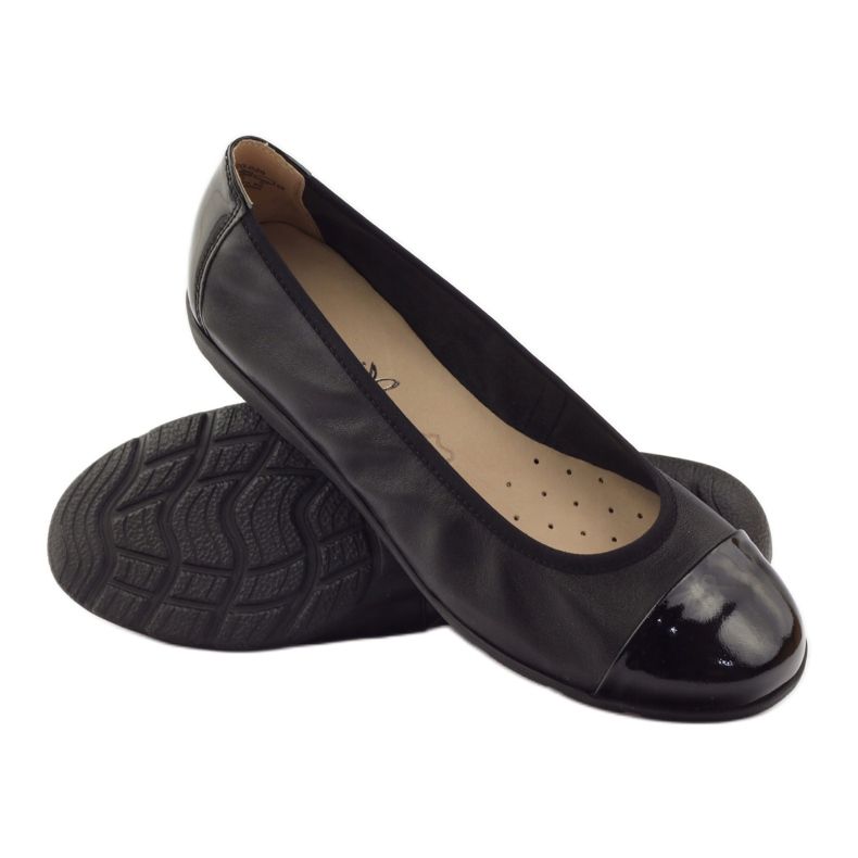 Caprice Balerine pentru femei confortabile 9-22152-28 Negru cu onair 3