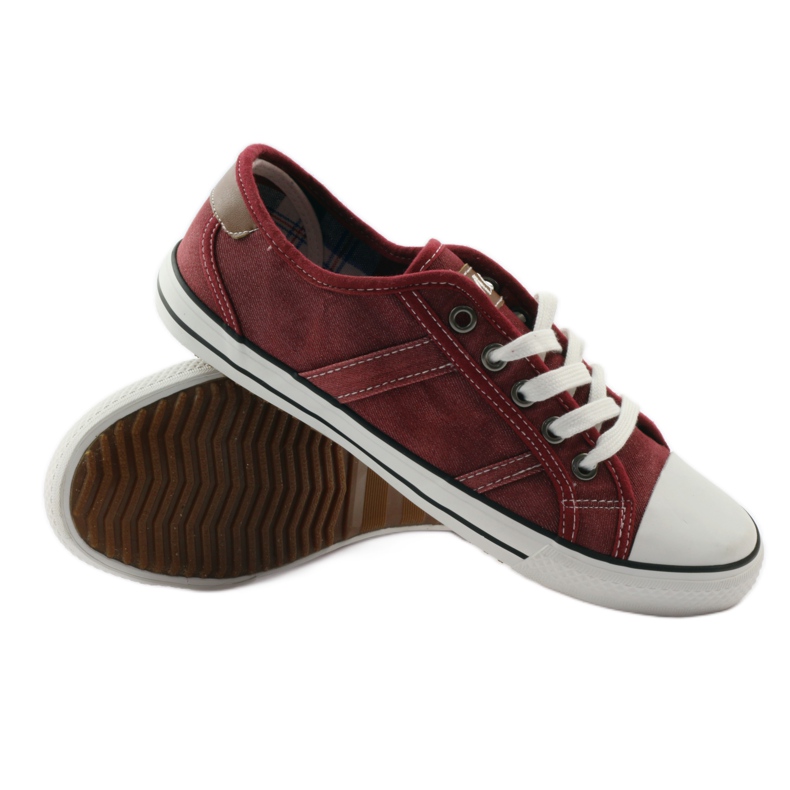 Jumătate adidasi Mcarthur 01-BG burgund multicolor maro alb 4