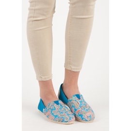 L. Day Espadrile Cu Model Etnic albastru 6