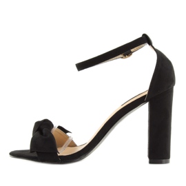 Sandale negre cu toc 118-11 negre negru 1