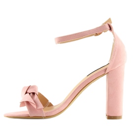 Sandale roz cu toc 118-11 roz 1 Sandale roz cu toc 118-11 roz 1