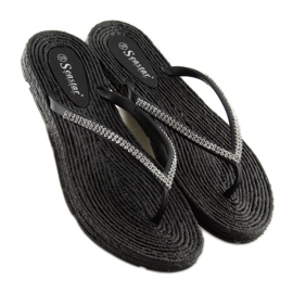 Negru CK40P Flip-flops din cauciuc negru 1