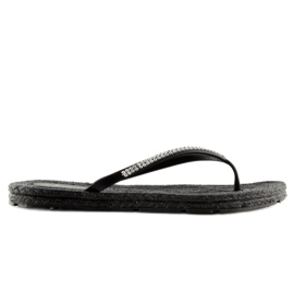 Negru CK40P Flip-flops din cauciuc negru 2