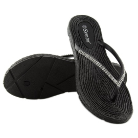 Negru CK40P Flip-flops din cauciuc negru 6