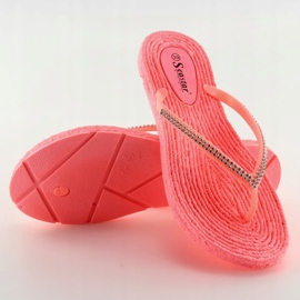 Flip-flops, trandafiri de cauciuc CK40P Coral roz 5