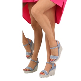 Sandale, espadrile pe pane, albastru 6823 Albastru 1