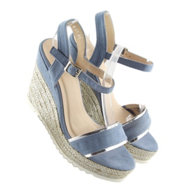 Sandale, espadrile pe pane, albastru 6823 Albastru 2