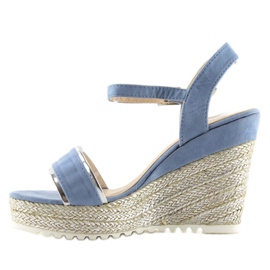 Sandale, espadrile pe pane, albastru 6823 Albastru 6