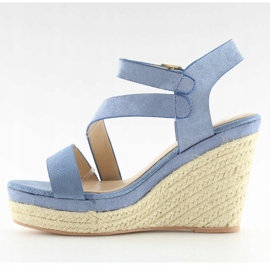 Espadrile albastre pe pane, albastru 333-8 Albastru 1