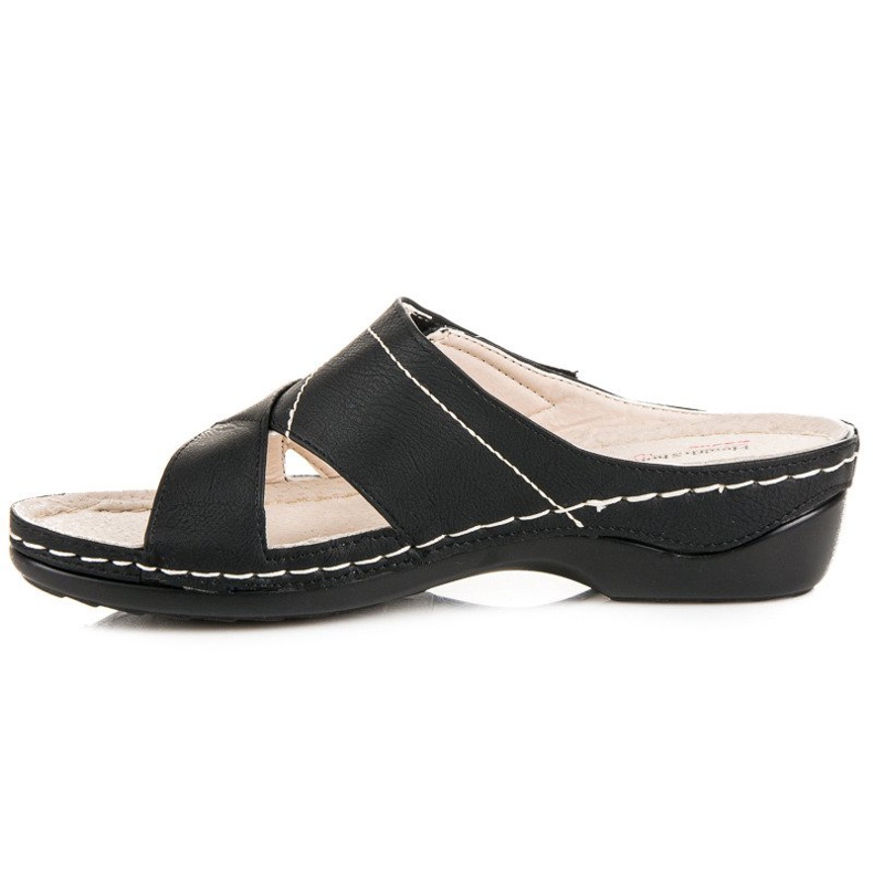 Hasby Papuci confortabili de vara negru 1