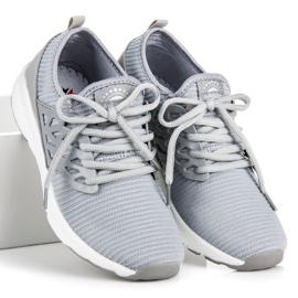 Ax Boxing Pantofi din material slip-on gri 4