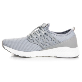 Ax Boxing Pantofi din material slip-on gri 2