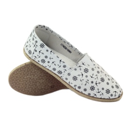 McKey Espadrile balerini cu model alb negru 3