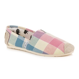 L. Day Espadrile confortabile în carouri multicolor 2