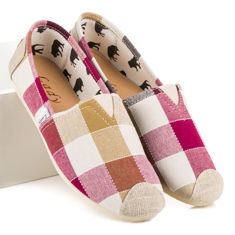 L. Day Espadrile confortabile în carouri multicolor 1