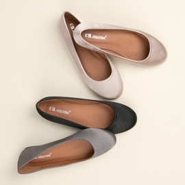 Ch. Creation Balerini gri satinat 1 Ch. Creation Balerini gri satinat 1