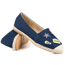 Sweet Shoes Espadrile din denim cu petice albastru marin 2