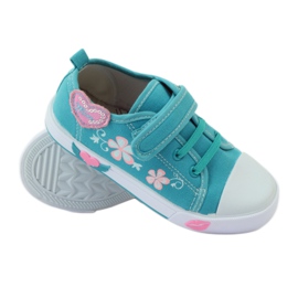 American Club Adidași cu inimă americană cu branț din piele verde albastru 3