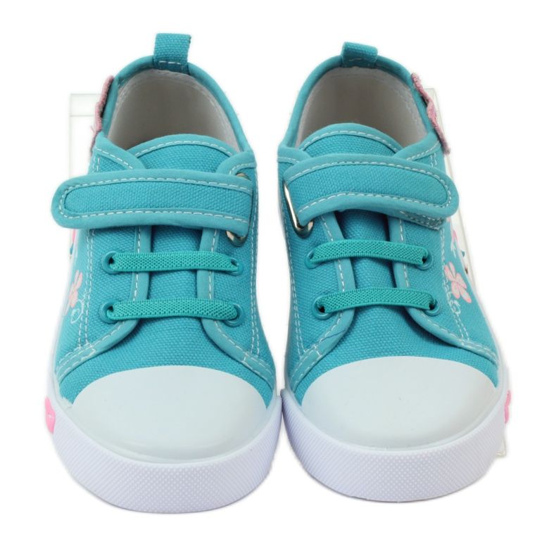 American Club Adidași cu inimă americană cu branț din piele verde albastru 4