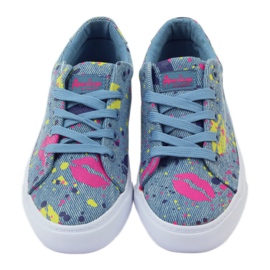 American Club Adidași din denim adidași în gură americană albastru 4