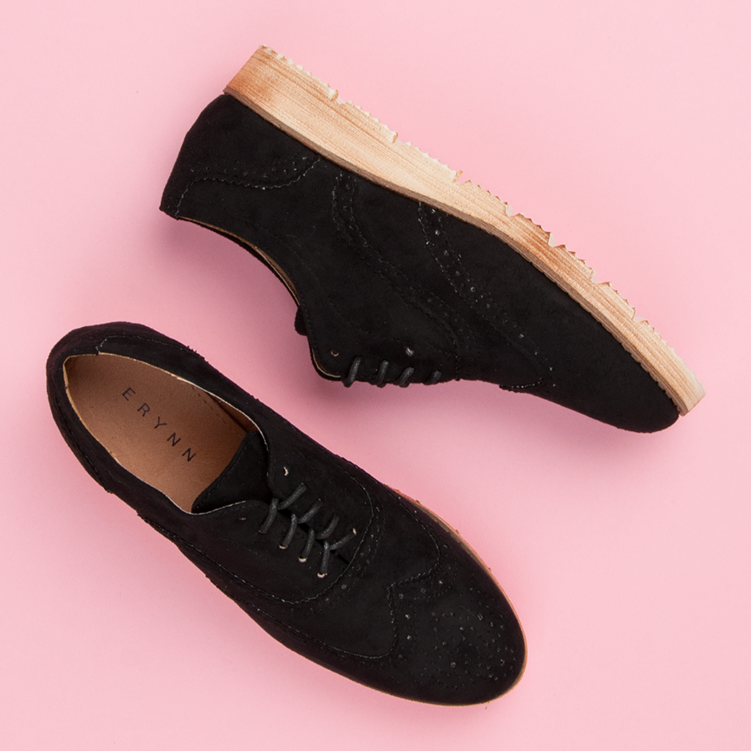 Erynn Pantofi retro negri negru 1