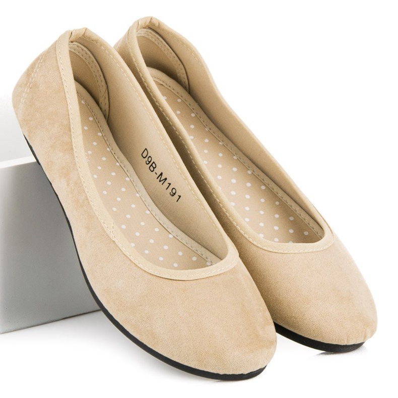 Balerini confortabili din piele intoarsa maro 1 Balerini confortabili din piele intoarsa maro 1