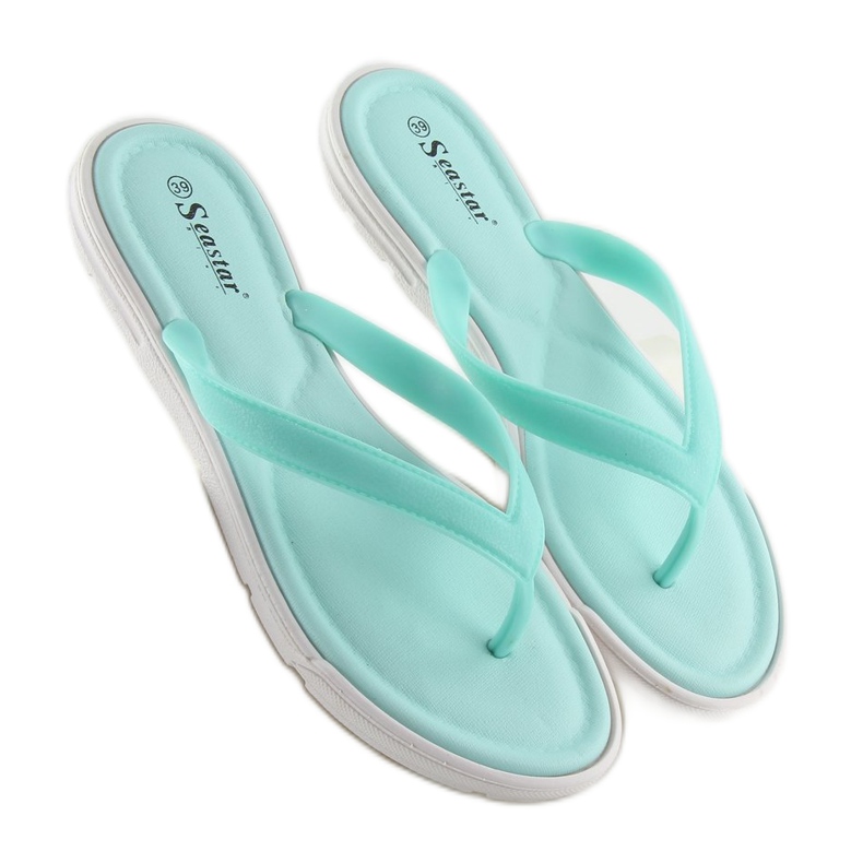 Flip-flops albastru pentru femei CK41P LT.BLUE 2