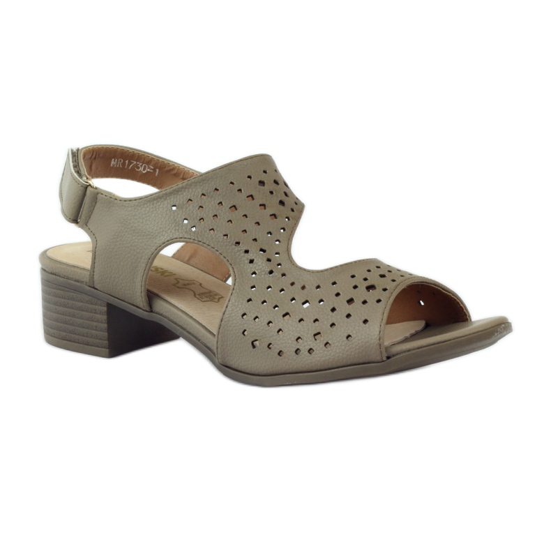 M.Daszyński Sandale din piele Daszyński bej 1