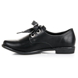 Anesia Paris Pantofi legati cu panglica negru 1