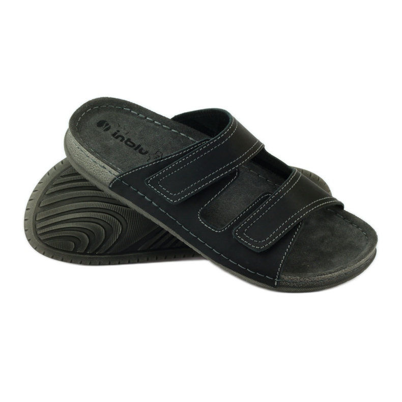 Flip-flops Inblu TH06 cu velcro negru 3