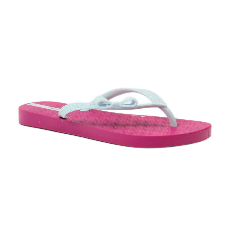 Flip-flops cu sclipici cu fundita Ipanema roz gri 1